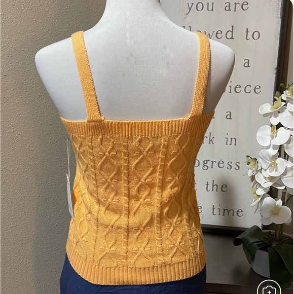 Chic Orange Cable Knit Sweater / tank set - Picture 7 of 11